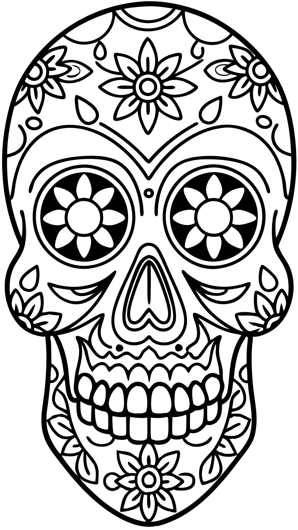 coloring pages of skulls